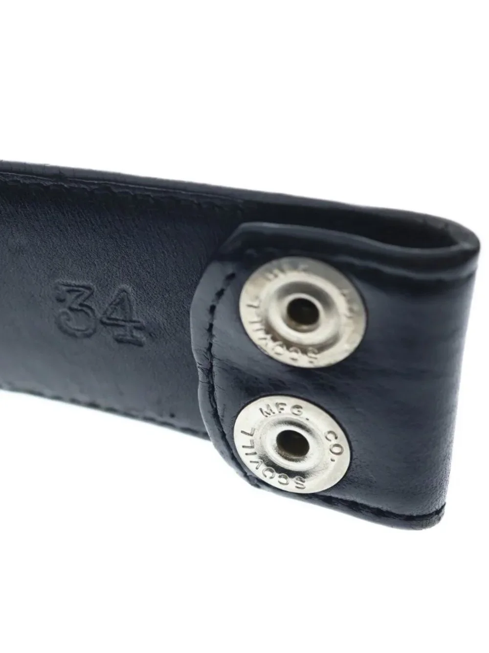 Chrome Hearts 1.5 Strap 1.5 Inch Horse Shoe Rivets Leather Belt Black